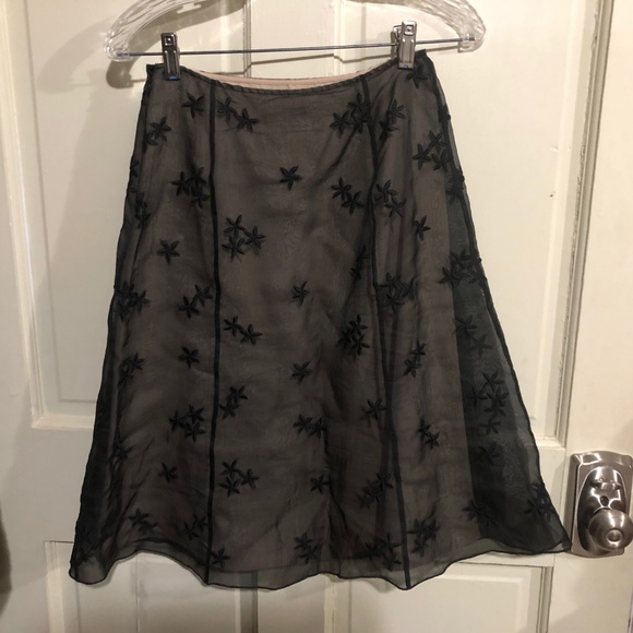Talbots Sheer Lace Silk Overlay Skirt size 2P - Picture 4 of 8